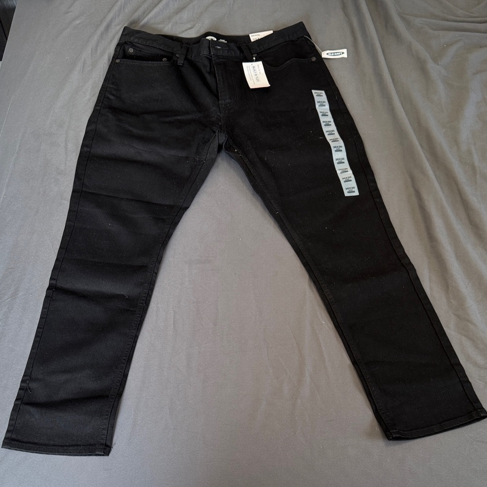Old Navy Men's Slim Straight Black Jeans